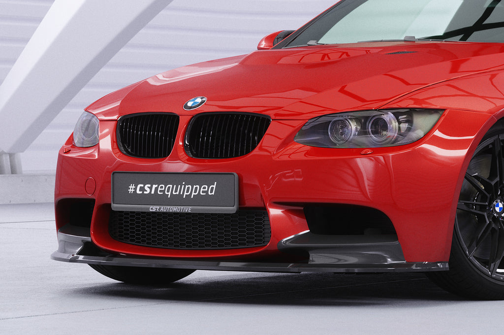 CSR Frontspoiler | Cup-Spoilerlippe mit ABE für BMW M3 E90/E92/E93 CSL579-C Carbon Look Hochglanz (keine Lackierung erforderlich)