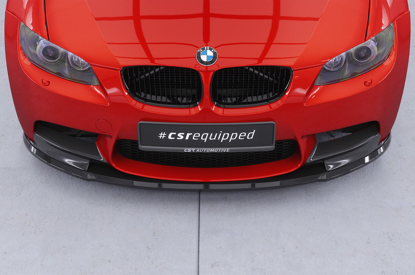 CSR Frontspoiler | Cup-Spoilerlippe mit ABE für BMW M3 E90/E92/E93 CSL579-C Carbon Look Hochglanz (keine Lackierung erforderlich)