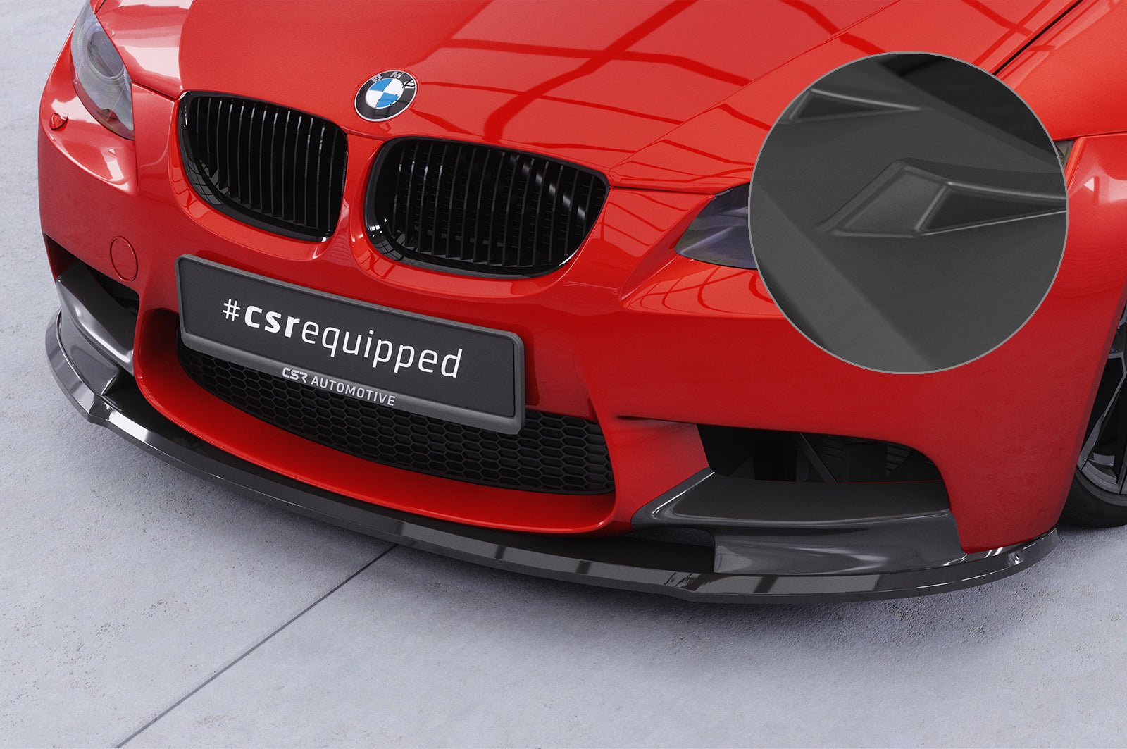 CSR Frontspoiler | Cup-Spoilerlippe mit ABE für BMW M3 E90/E92/E93 CSL579-L Unlackiert roh (Lackierung erforderlich)