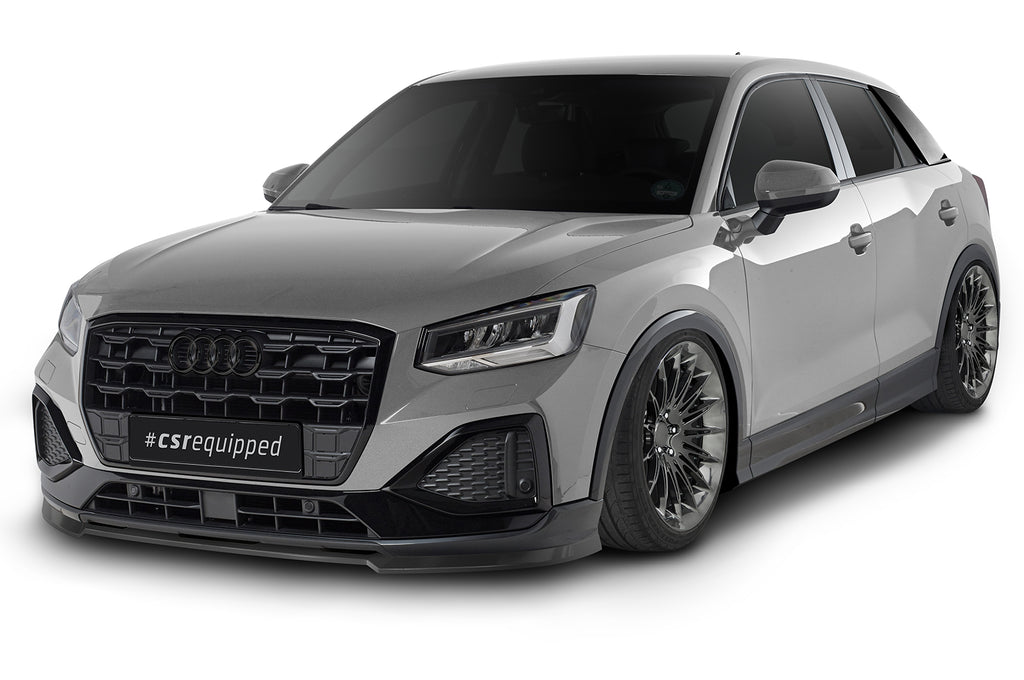 CSR Frontspoiler | Cup-Spoilerlippe mit ABE für Audi Q2 (GA) CSL580-S Strukturiert schwarz matt (keine Lackierung erforderlich)