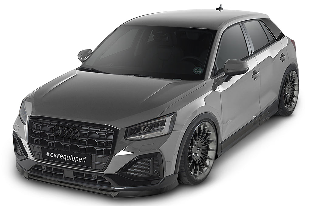 CSR Frontspoiler | Cup-Spoilerlippe mit ABE für Audi Q2 (GA) CSL580-S Strukturiert schwarz matt (keine Lackierung erforderlich)
