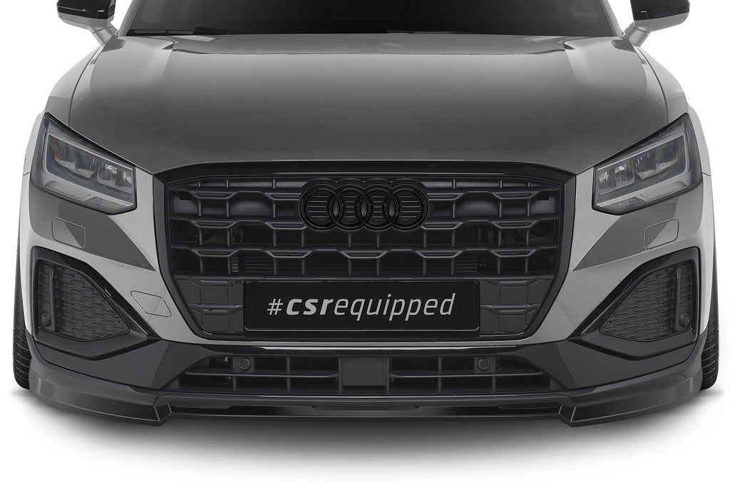 CSR Frontspoiler | Cup-Spoilerlippe mit ABE für Audi Q2 (GA) CSL580-S Strukturiert schwarz matt (keine Lackierung erforderlich)