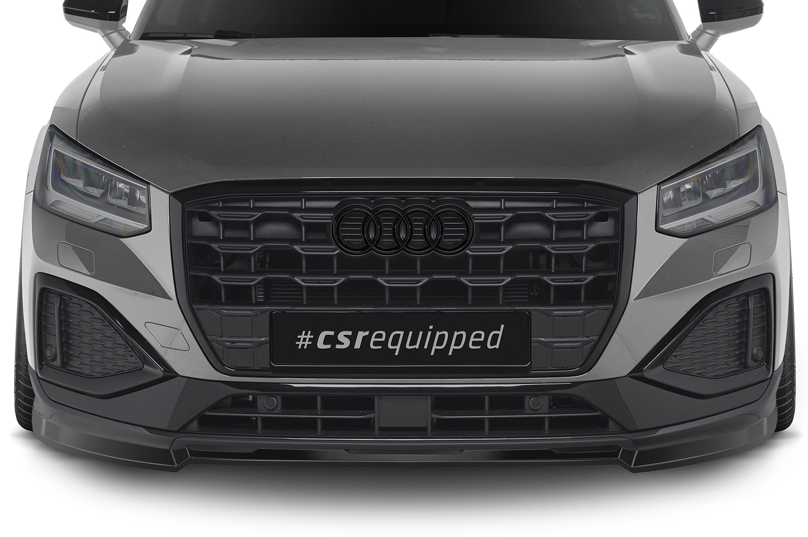 CSR Frontspoiler | Cup-Spoilerlippe mit ABE für Audi Q2 (GA) CSL580-S Strukturiert schwarz matt (keine Lackierung erforderlich)