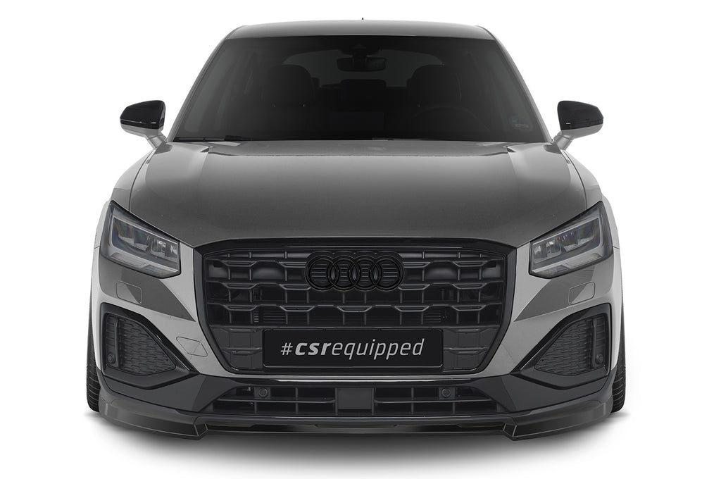 CSR Frontspoiler | Cup-Spoilerlippe mit ABE für Audi Q2 (GA) CSL580-S Strukturiert schwarz matt (keine Lackierung erforderlich)