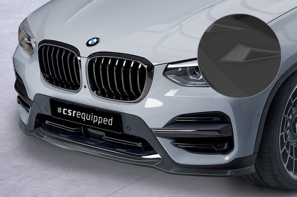CSR Frontspoiler | Cup-Spoilerlippe mit ABE für BMW X3 G01 CSL581-S Strukturiert schwarz matt (keine Lackierung erforderlich)