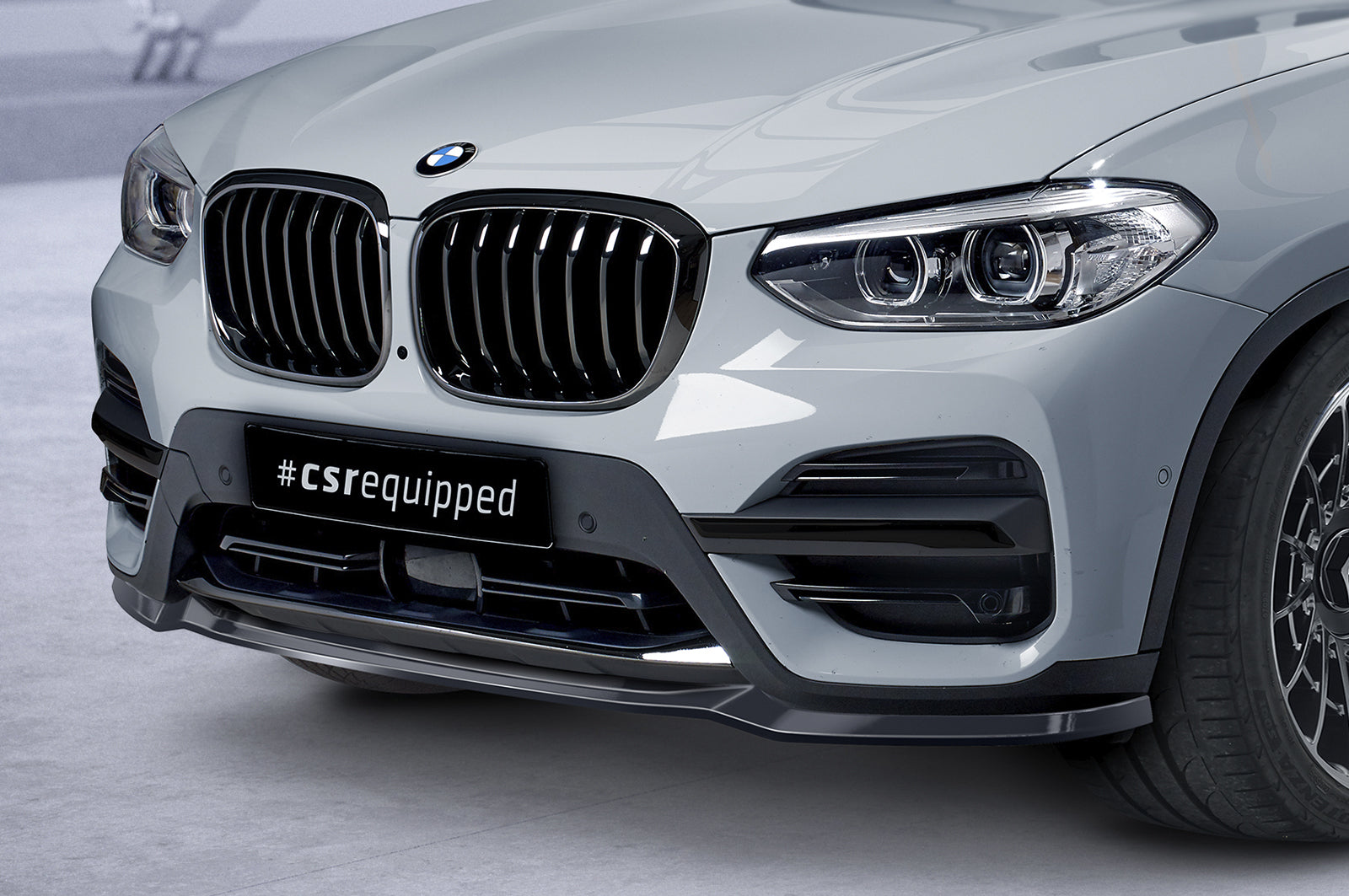 CSR Frontspoiler | Cup-Spoilerlippe mit ABE für BMW X3 G01 CSL581-G Glossy schwarz Hochglanz (keine Lackierung erforderlich)