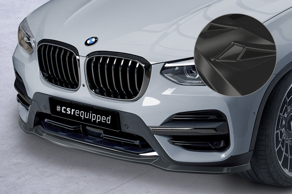 CSR Frontspoiler | Cup-Spoilerlippe mit ABE für BMW X3 G01 CSL581-G Glossy schwarz Hochglanz (keine Lackierung erforderlich)