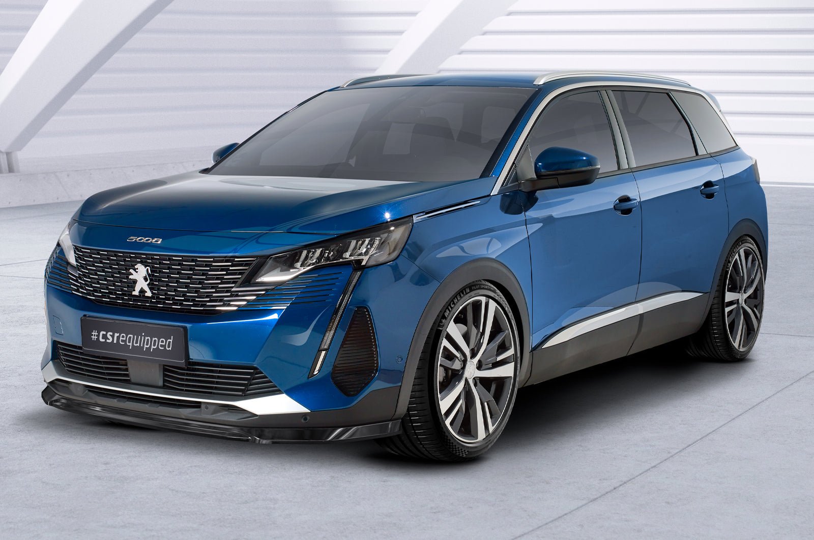 CSR Frontspoiler | Cup-Spoilerlippe mit ABE für Peugeot 5008 (2.Gen) CSL582-C Carbon Look Hochglanz (keine Lackierung erforderlich)