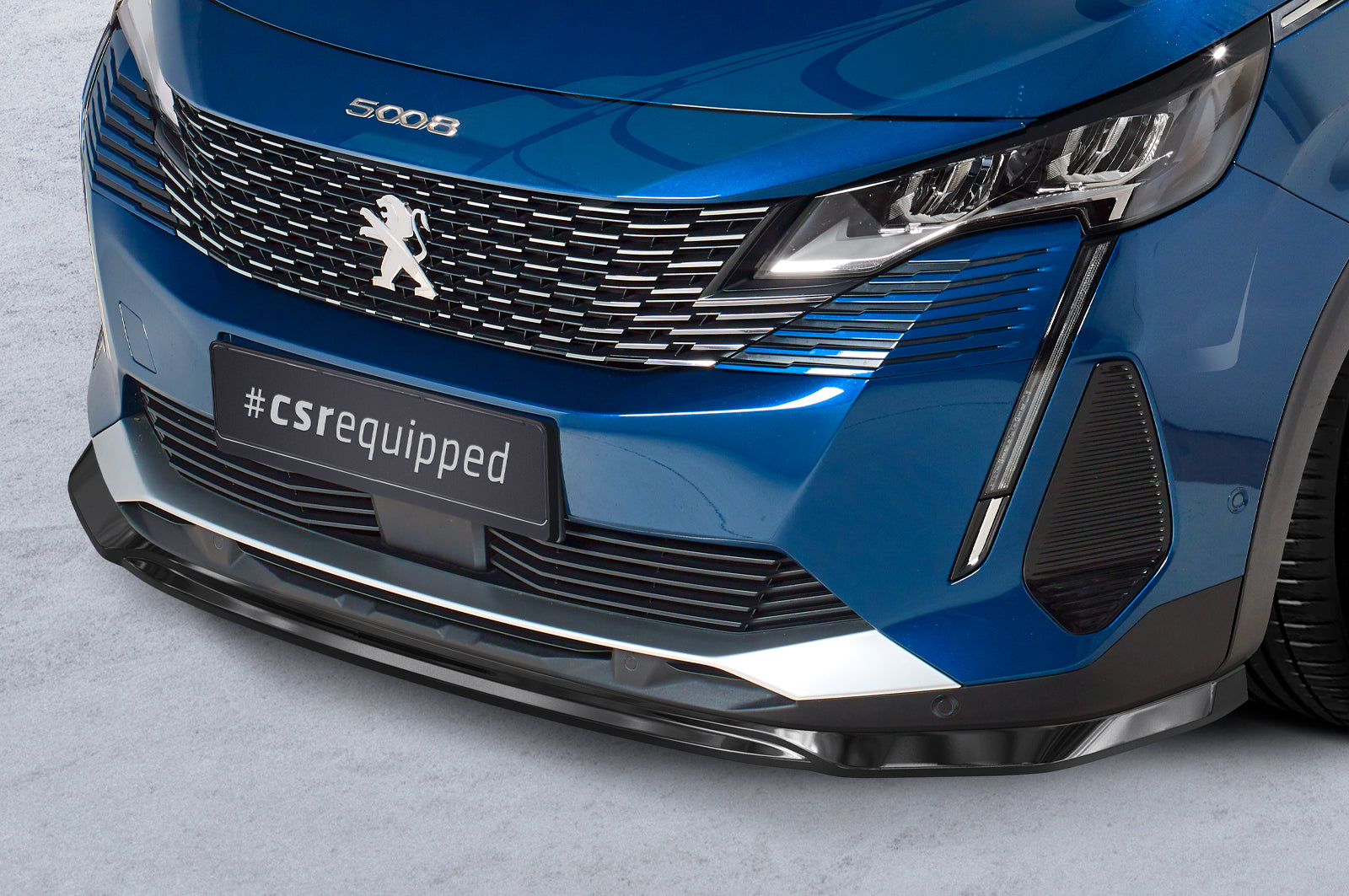 CSR Frontspoiler | Cup-Spoilerlippe mit ABE für Peugeot 5008 (2.Gen) CSL582-C Carbon Look Hochglanz (keine Lackierung erforderlich)