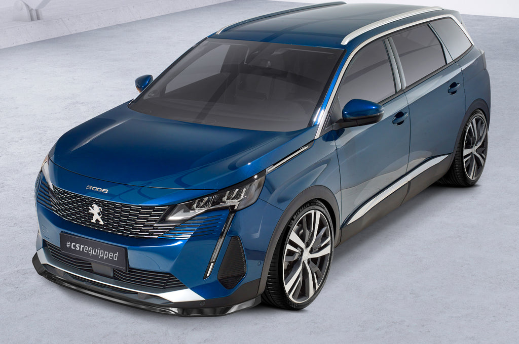 CSR Frontspoiler | Cup-Spoilerlippe mit ABE für Peugeot 5008 (2.Gen) CSL582-C Carbon Look Hochglanz (keine Lackierung erforderlich)