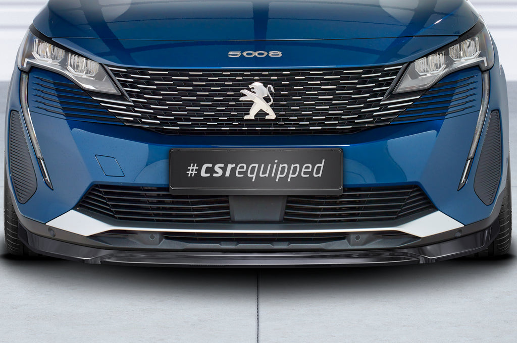 CSR Frontspoiler | Cup-Spoilerlippe mit ABE für Peugeot 5008 (2.Gen) CSL582-C Carbon Look Hochglanz (keine Lackierung erforderlich)