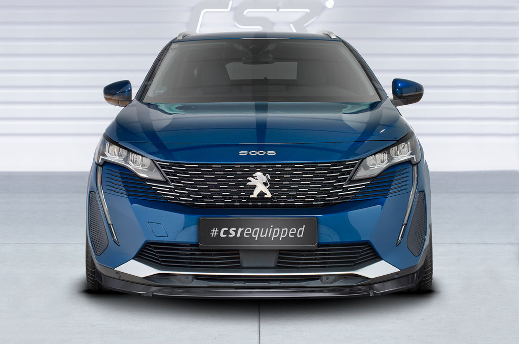 CSR Frontspoiler | Cup-Spoilerlippe mit ABE für Peugeot 5008 (2.Gen) CSL582-C Carbon Look Hochglanz (keine Lackierung erforderlich)