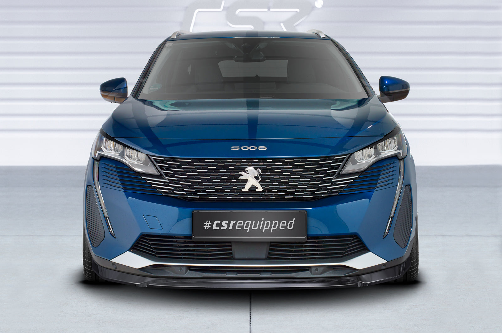 CSR Frontspoiler | Cup-Spoilerlippe mit ABE für Peugeot 5008 (2.Gen) CSL582-C Carbon Look Hochglanz (keine Lackierung erforderlich)