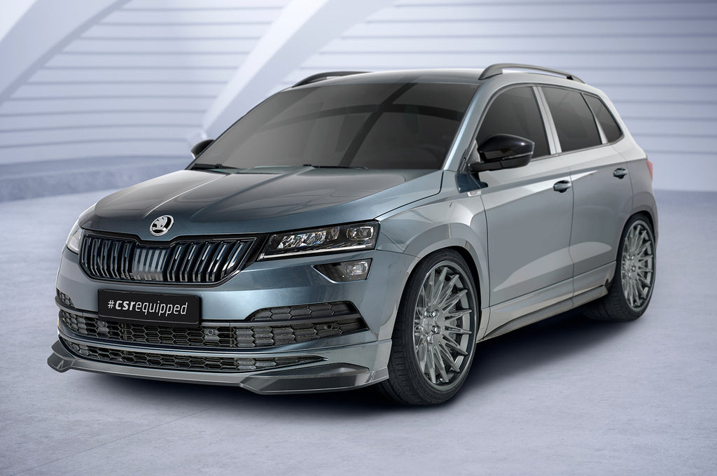 CSR Frontspoiler | Cup-Spoilerlippe mit ABE für Skoda Karoq SportLine CSL583-L Unlackiert roh (Lackierung erforderlich)