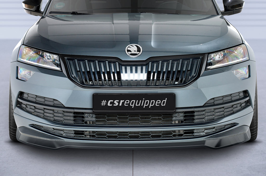 CSR Frontspoiler | Cup-Spoilerlippe mit ABE für Skoda Karoq SportLine CSL583-L Unlackiert roh (Lackierung erforderlich)