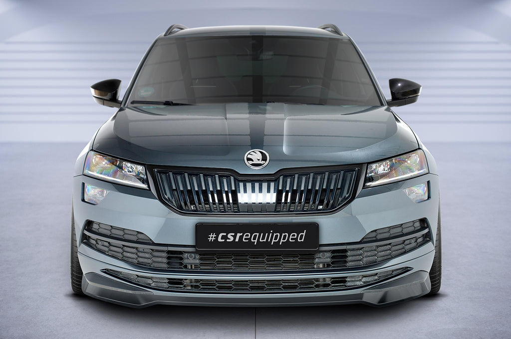 CSR Frontspoiler | Cup-Spoilerlippe mit ABE für Skoda Karoq SportLine CSL583-L Unlackiert roh (Lackierung erforderlich)