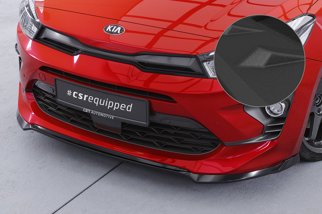 CSR Frontspoiler | Cup-Spoilerlippe mit ABE für Kia Rio 4 (YB) Facelift CSL586-S Strukturiert schwarz matt (keine Lackierung erforderlich)