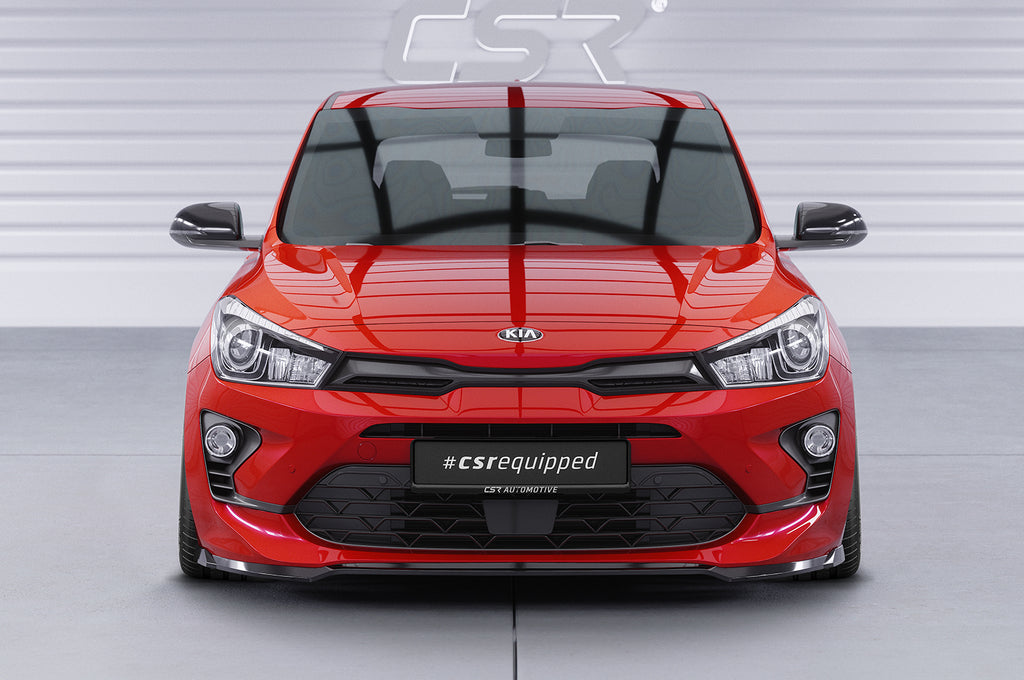 CSR Frontspoiler | Cup-Spoilerlippe mit ABE für Kia Rio 4 (YB) Facelift CSL586-C Carbon Look Hochglanz (keine Lackierung erforderlich)