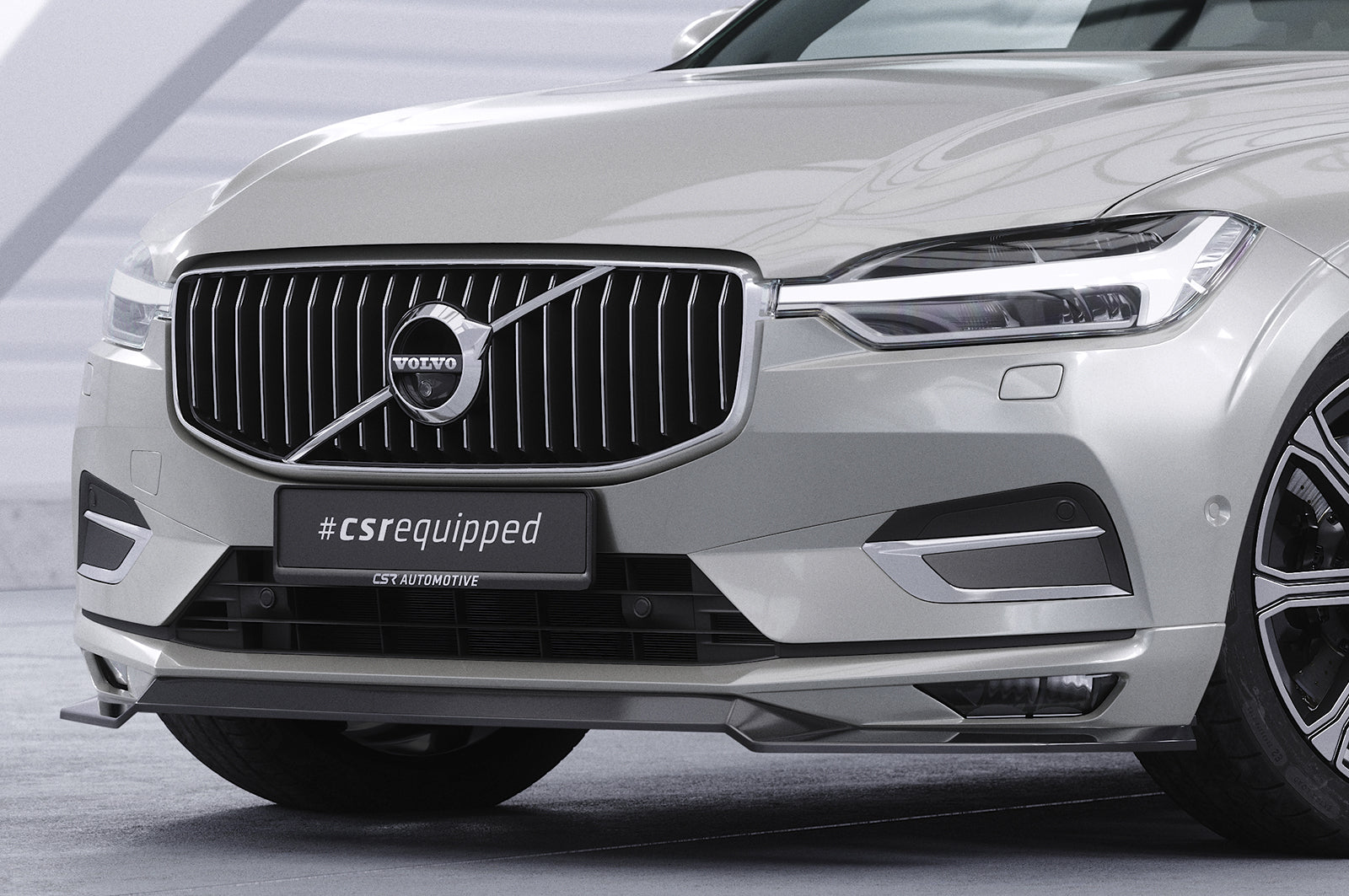 CSR Frontspoiler | Cup-Spoilerlippe mit ABE für Volvo XC60 II (SPA) CSL587-S Strukturiert schwarz matt (keine Lackierung erforderlich)