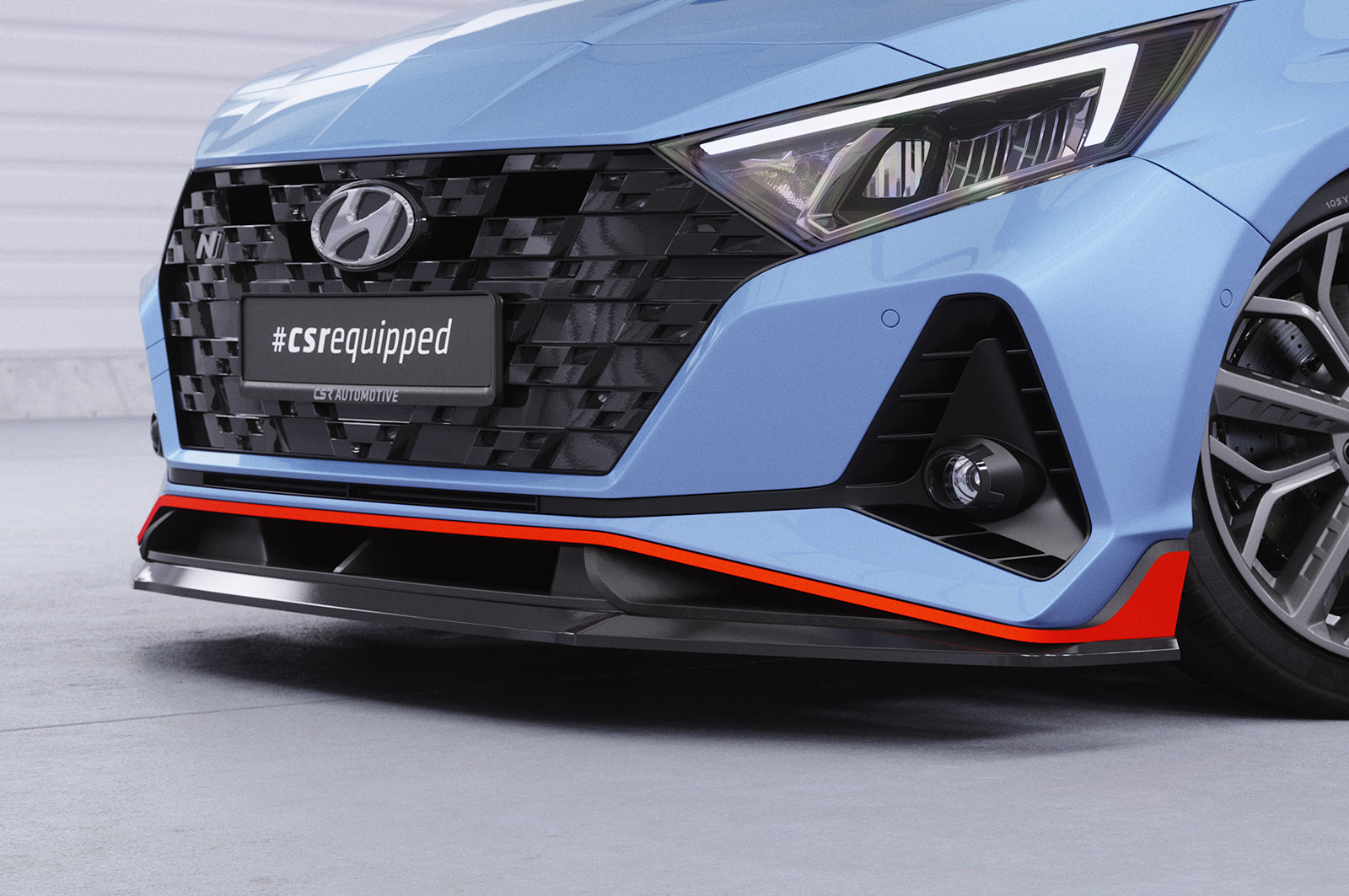 CSR Frontspoiler | Cup-Spoilerlippe mit ABE für Hyundai I20 (BC3) N / N-Line CSL588-S Strukturiert schwarz matt (keine Lackierung erforderlich)