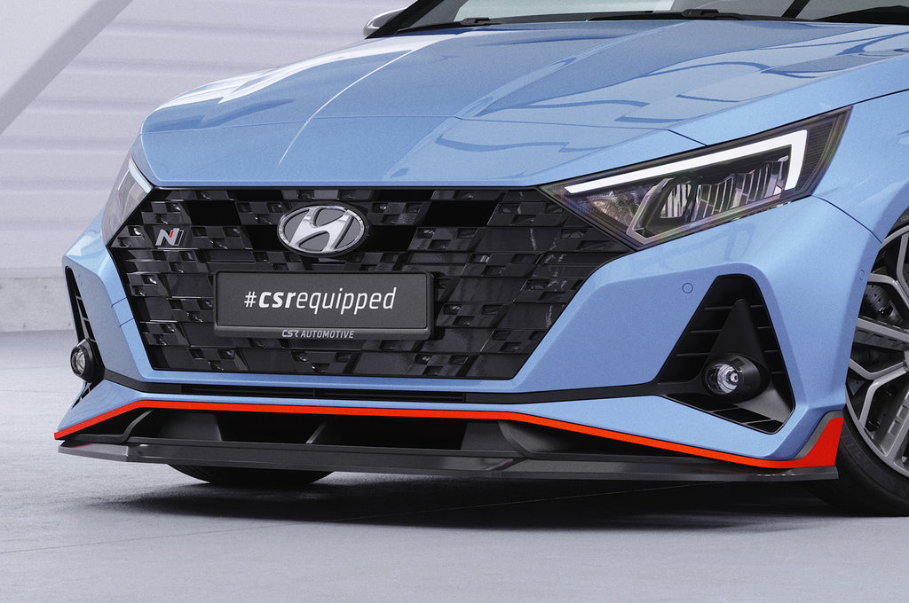 CSR Frontspoiler | Cup-Spoilerlippe mit ABE für Hyundai I20 (BC3) N / N-Line CSL588-C Carbon Look Hochglanz (keine Lackierung erforderlich)