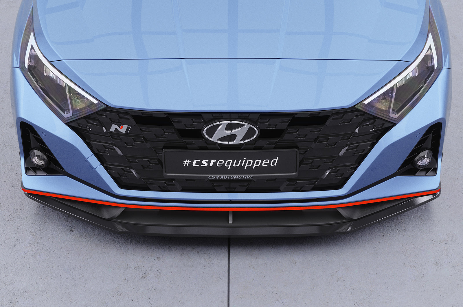 CSR Frontspoiler | Cup-Spoilerlippe mit ABE für Hyundai I20 (BC3) N / N-Line CSL588-C Carbon Look Hochglanz (keine Lackierung erforderlich)