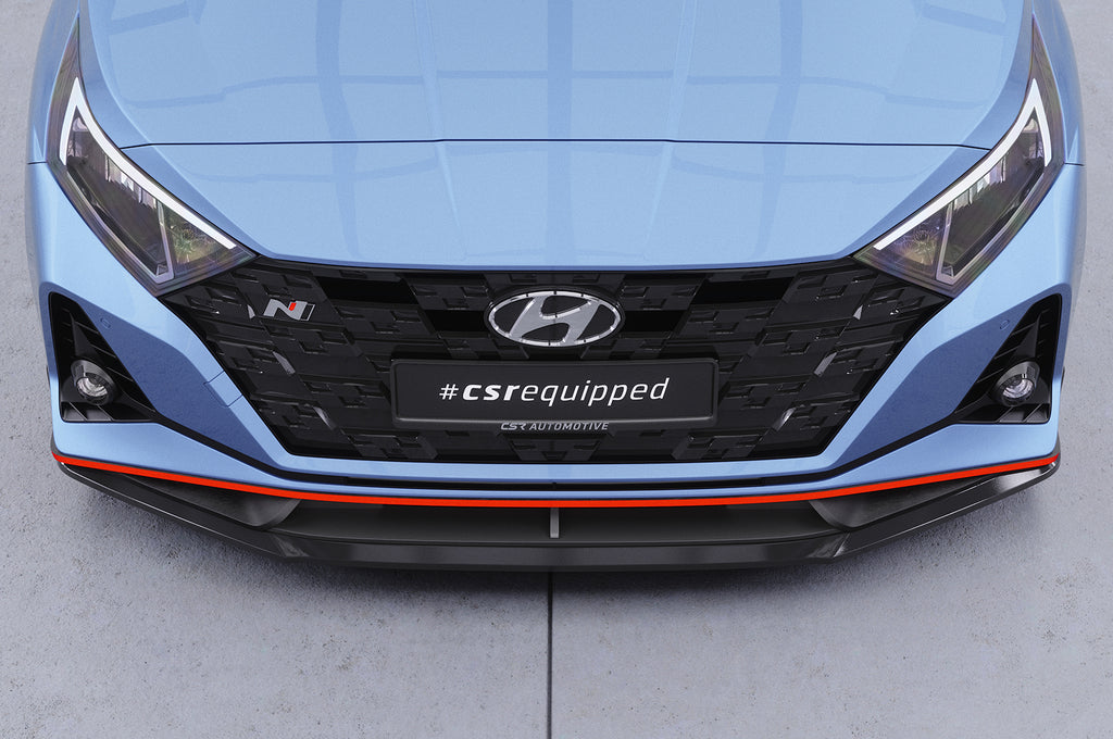 CSR Frontspoiler | Cup-Spoilerlippe mit ABE für Hyundai I20 (BC3) N / N-Line CSL588-G Glossy schwarz Hochglanz (keine Lackierung erforderlich)