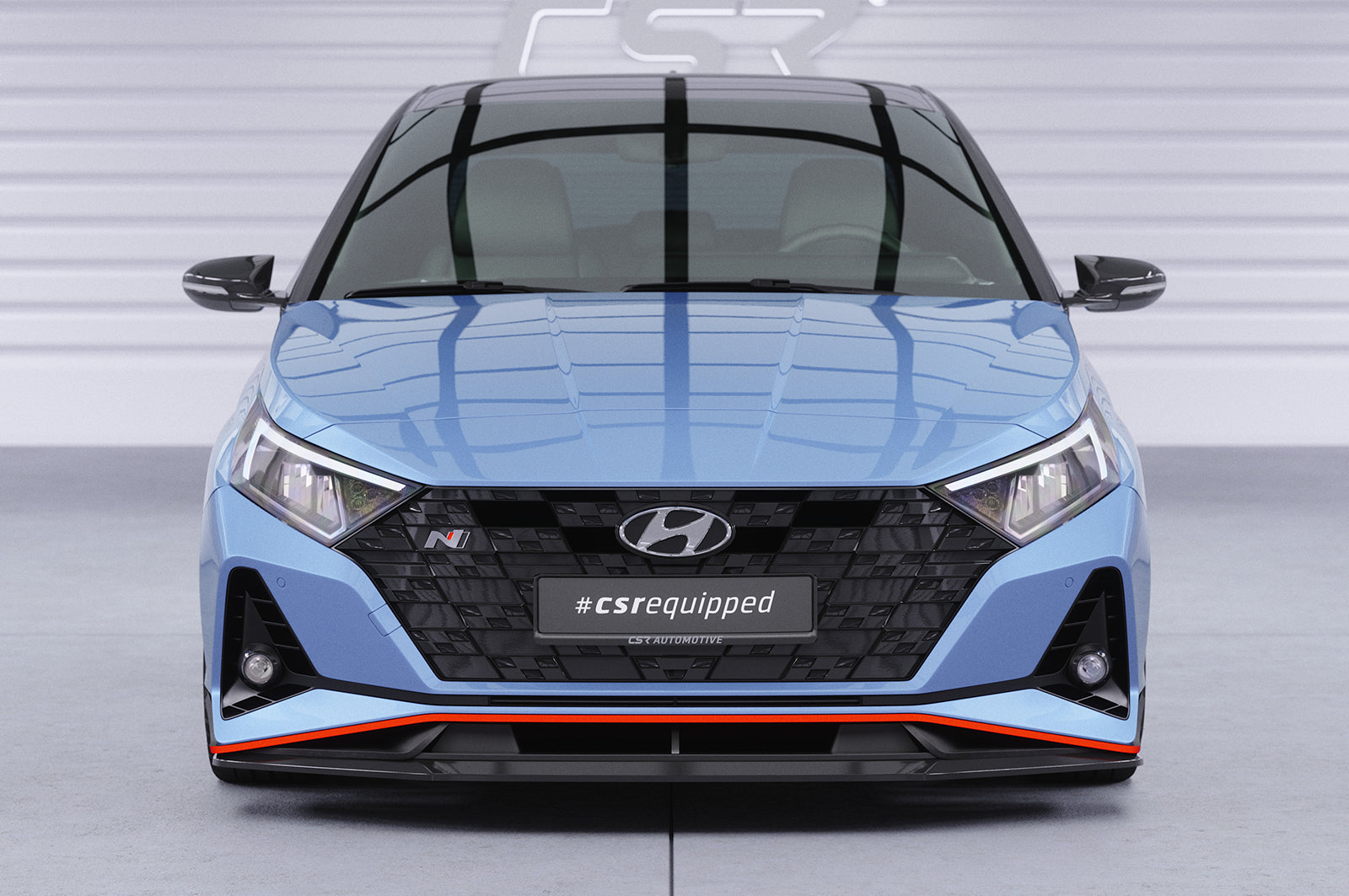CSR Frontspoiler | Cup-Spoilerlippe mit ABE für Hyundai I20 (BC3) N / N-Line CSL588-S Strukturiert schwarz matt (keine Lackierung erforderlich)