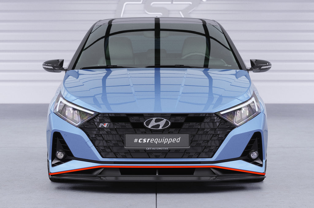 CSR Frontspoiler | Cup-Spoilerlippe mit ABE für Hyundai I20 (BC3) N / N-Line CSL588-C Carbon Look Hochglanz (keine Lackierung erforderlich)