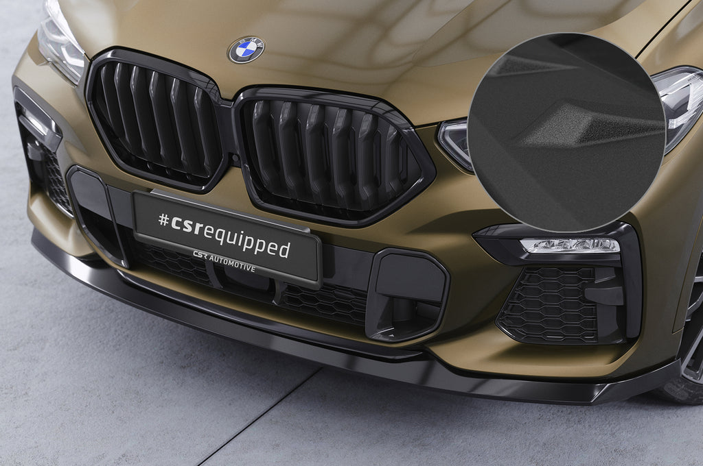 CSR Frontspoiler | Cup-Spoilerlippe mit ABE für BMW X6 (G06) M-Paket / M50i CSL589-S Strukturiert schwarz matt (keine Lackierung erforderlich)