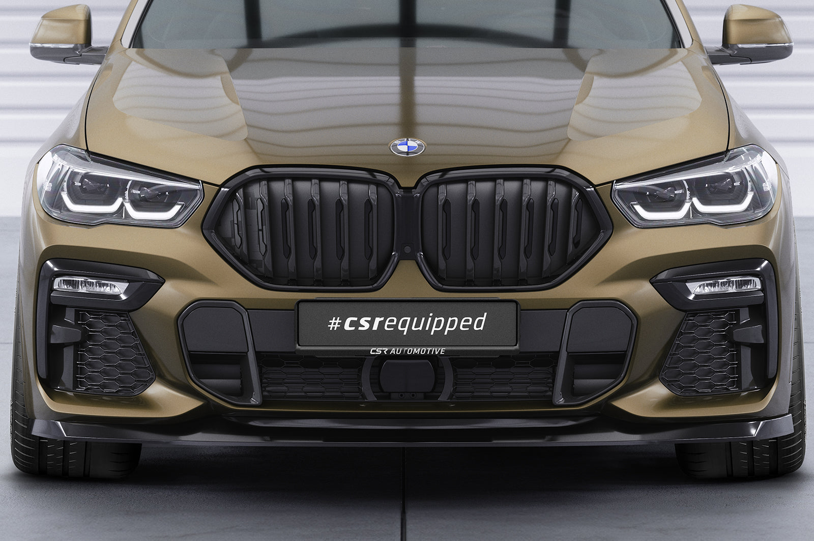 CSR Frontspoiler | Cup-Spoilerlippe mit ABE für BMW X6 (G06) M-Paket / M50i CSL589-G Glossy schwarz Hochglanz (keine Lackierung erforderlich)