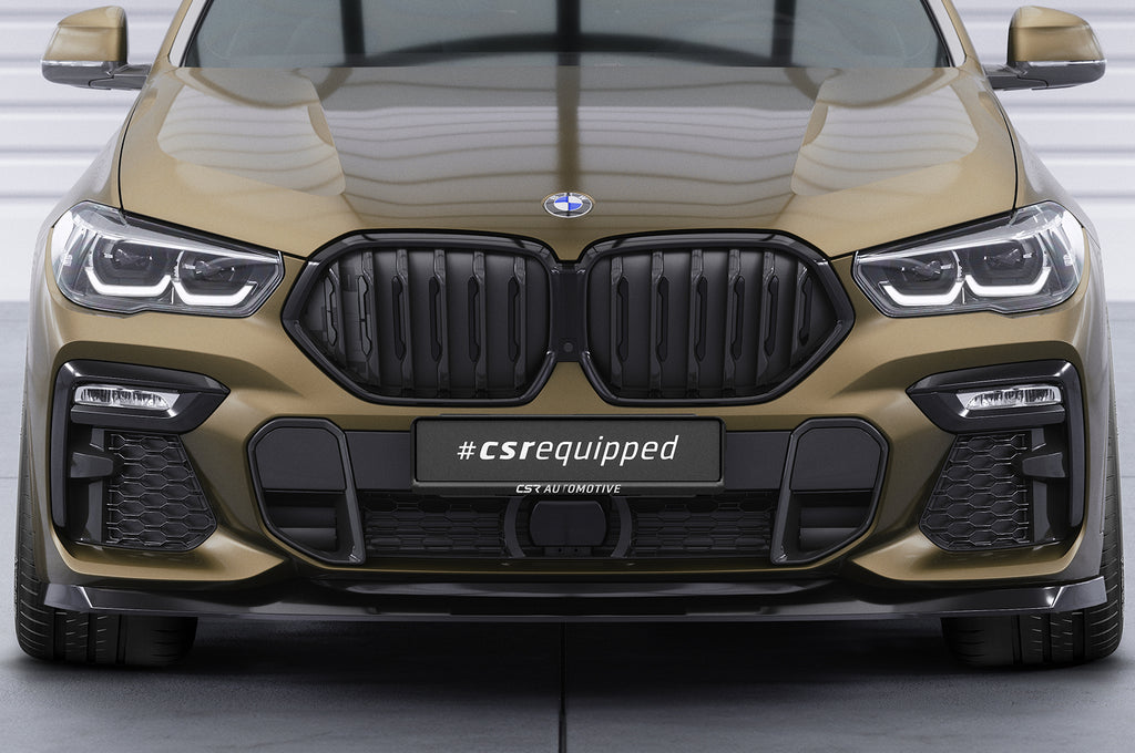 CSR Frontspoiler | Cup-Spoilerlippe mit ABE für BMW X6 (G06) M-Paket / M50i CSL589-L Unlackiert roh (Lackierung erforderlich)