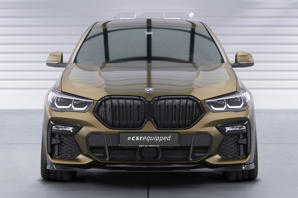 CSR Frontspoiler | Cup-Spoilerlippe mit ABE für BMW X6 (G06) M-Paket / M50i CSL589-L Unlackiert roh (Lackierung erforderlich)