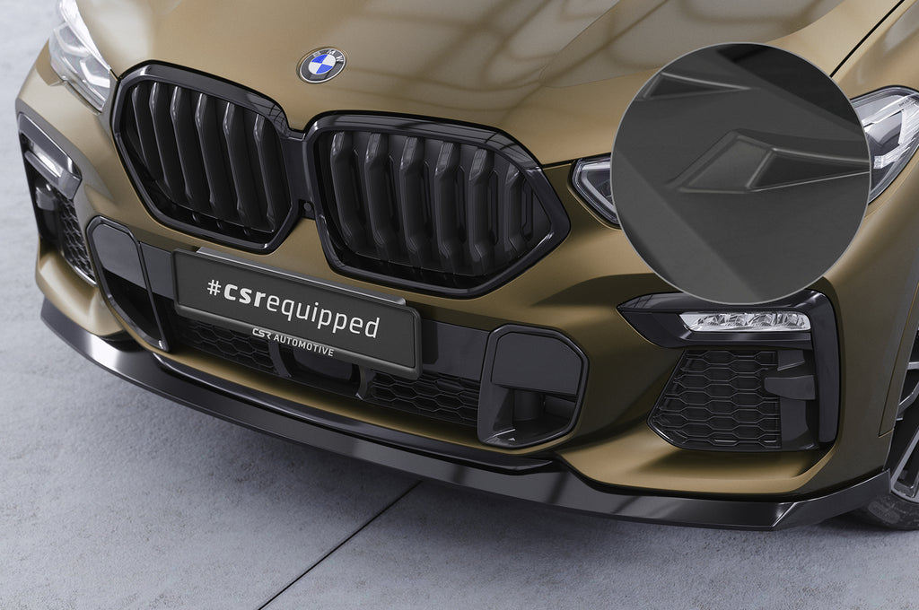 CSR Frontspoiler | Cup-Spoilerlippe mit ABE für BMW X6 (G06) M-Paket / M50i CSL589-L Unlackiert roh (Lackierung erforderlich)