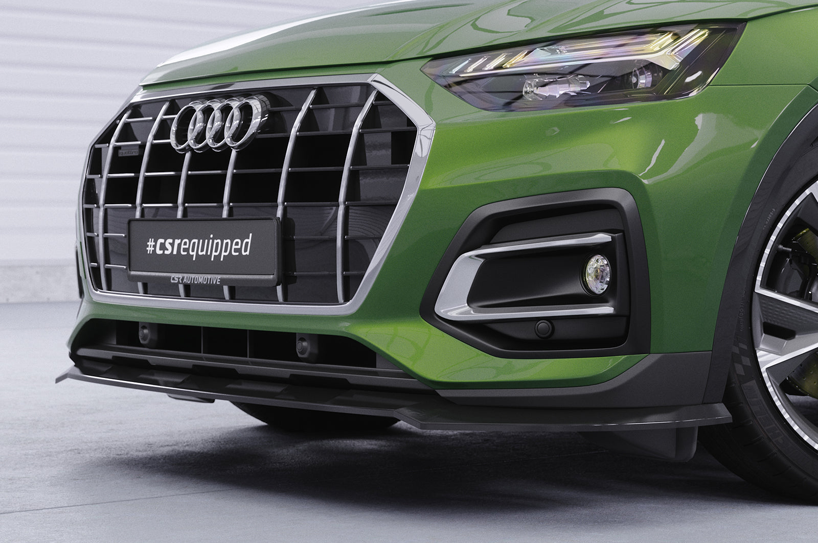 CSR Frontspoiler | Cup-Spoilerlippe mit ABE für Audi Q5 (FY/FYT) CSL590-C Carbon Look Hochglanz (keine Lackierung erforderlich)