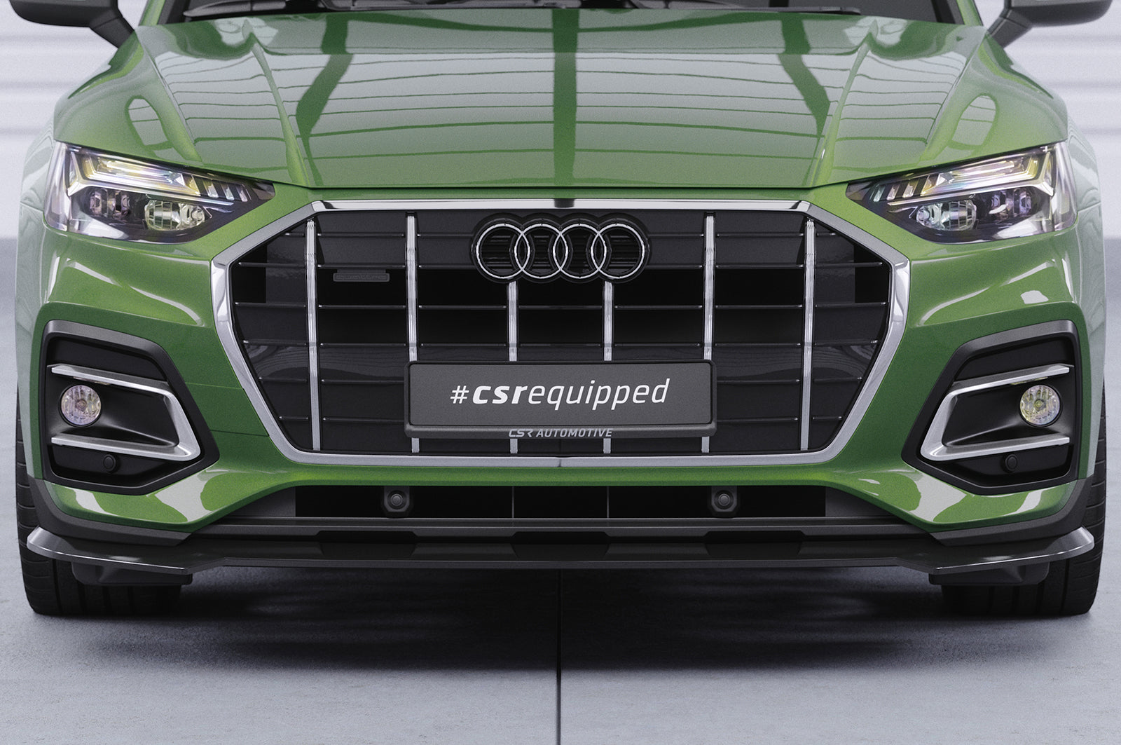 CSR Frontspoiler | Cup-Spoilerlippe mit ABE für Audi Q5 (FY/FYT) CSL590-C Carbon Look Hochglanz (keine Lackierung erforderlich)