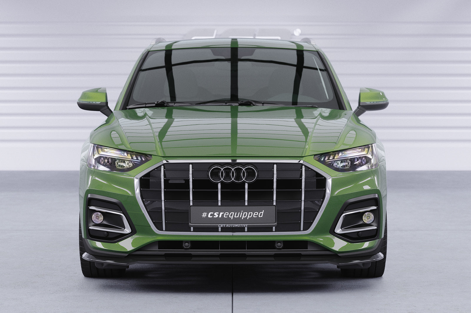 CSR Frontspoiler | Cup-Spoilerlippe mit ABE für Audi Q5 (FY/FYT) CSL590-C Carbon Look Hochglanz (keine Lackierung erforderlich)