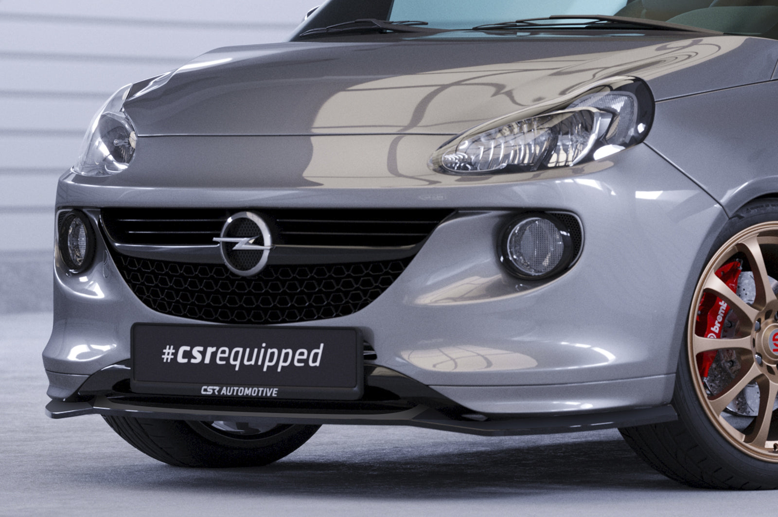CSR Frontspoiler | Cup-Spoilerlippe mit ABE für Opel Adam S CSL591-S Strukturiert schwarz matt (keine Lackierung erforderlich)