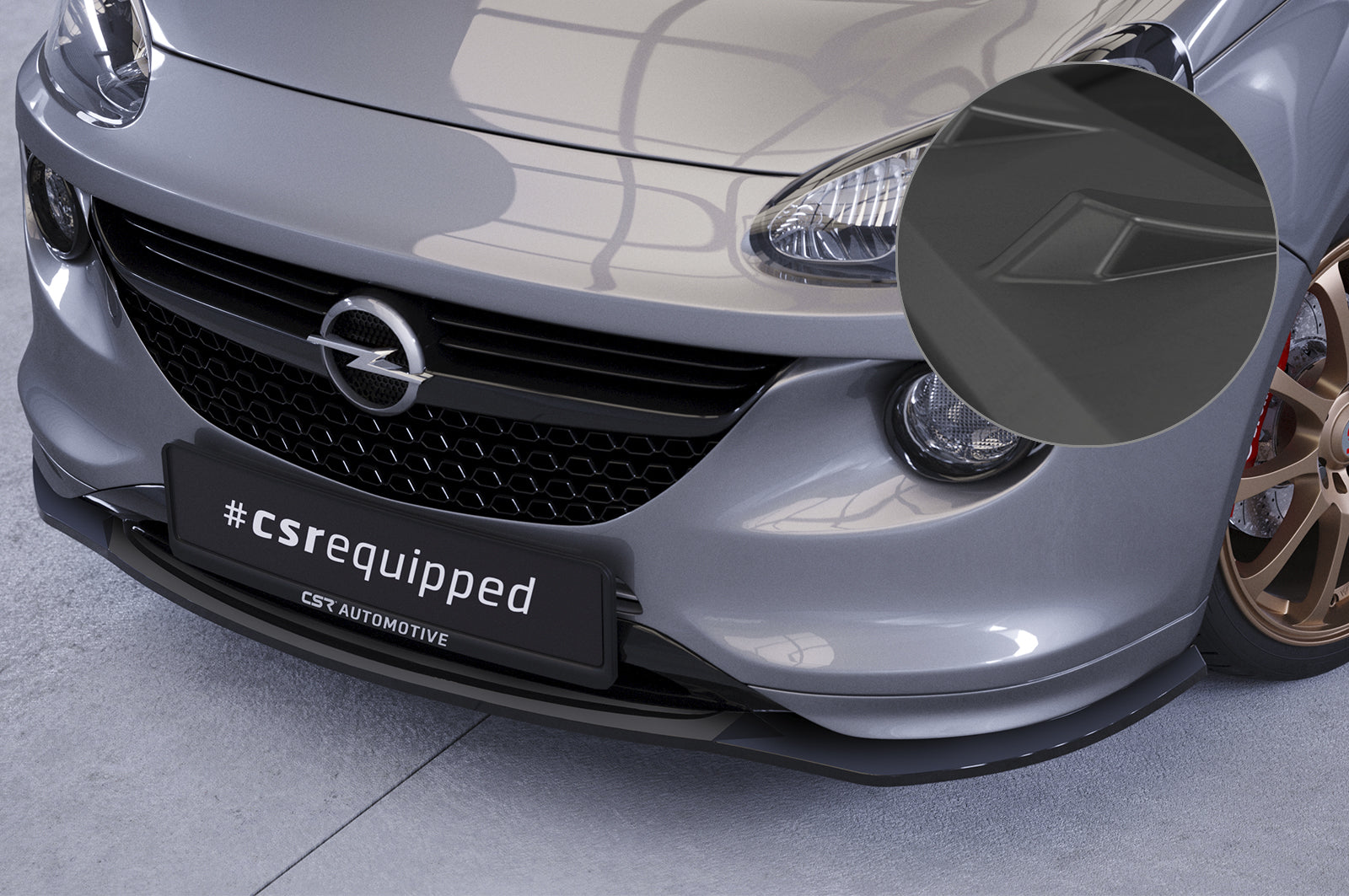 CSR Frontspoiler | Cup-Spoilerlippe mit ABE für Opel Adam S CSL591-L Unlackiert roh (Lackierung erforderlich)
