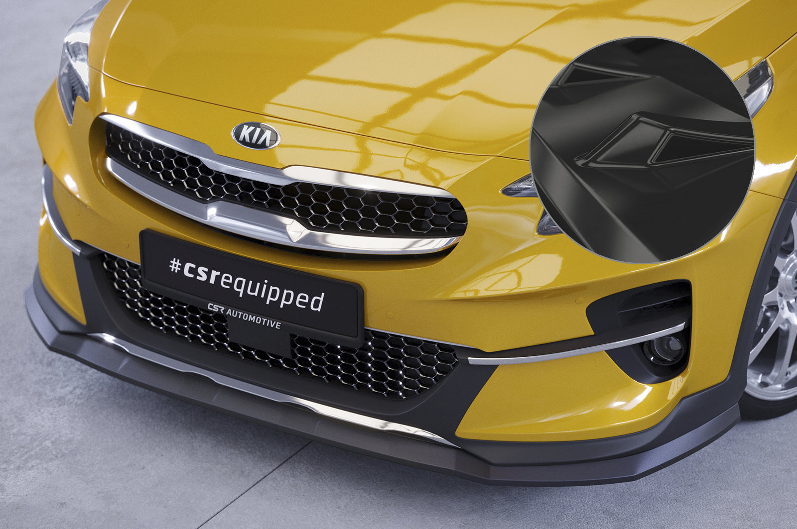 CSR Frontspoiler | Cup-Spoilerlippe mit ABE für Kia XCeed CSL595-G Glossy schwarz Hochglanz (keine Lackierung erforderlich)
