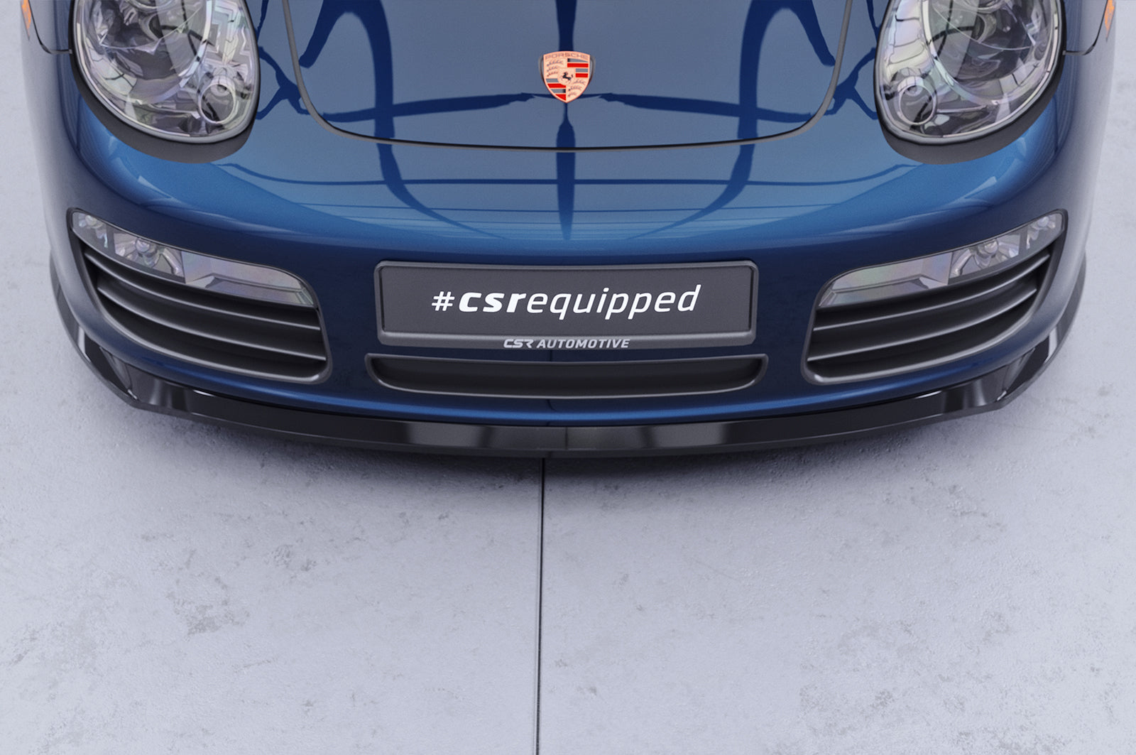 CSR Frontspoiler | Cup-Spoilerlippe mit ABE für Porsche 987 Boxster CSL597-C Carbon Look Hochglanz (keine Lackierung erforderlich)