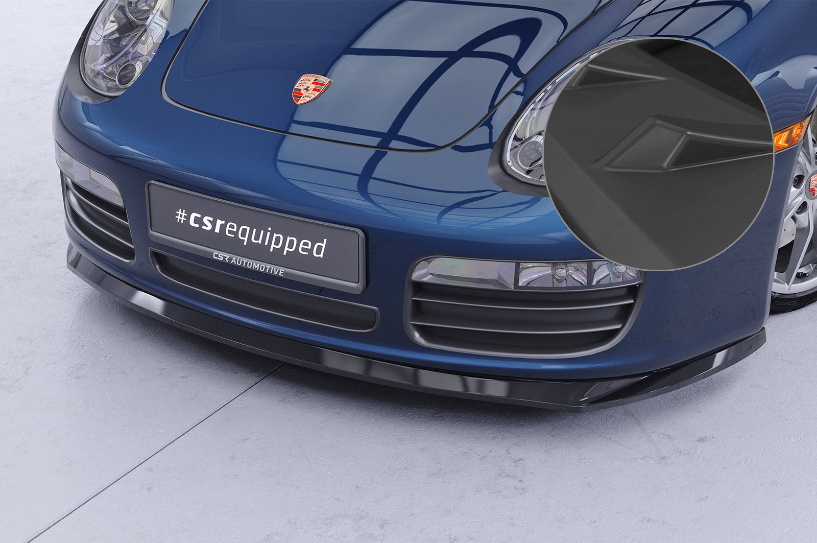 CSR Frontspoiler | Cup-Spoilerlippe mit ABE für Porsche 987 Boxster CSL597-L Unlackiert roh (Lackierung erforderlich)