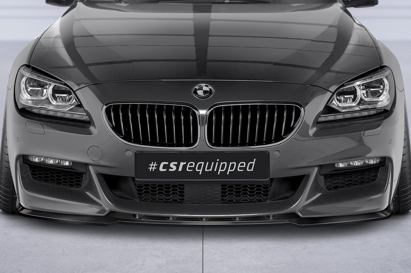 CSR Frontspoiler | Cup-Spoilerlippe mit ABE für BMW 6er F12/F13/F06 CSL598-G Glossy schwarz Hochglanz (keine Lackierung erforderlich)