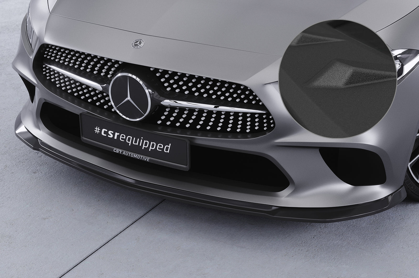 CSR Frontspoiler | Cup-Spoilerlippe mit ABE für Mercedes-Benz CLS (C257) CSL599-S Strukturiert schwarz matt (keine Lackierung erforderlich)