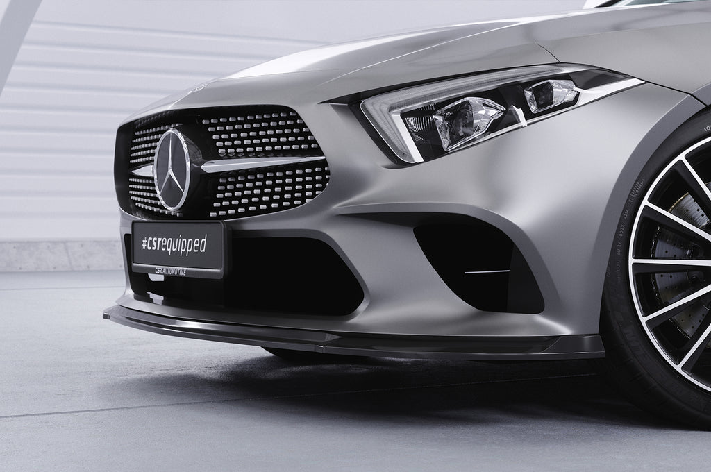 CSR Frontspoiler | Cup-Spoilerlippe mit ABE für Mercedes-Benz CLS (C257) CSL599-G Glossy schwarz Hochglanz (keine Lackierung erforderlich)