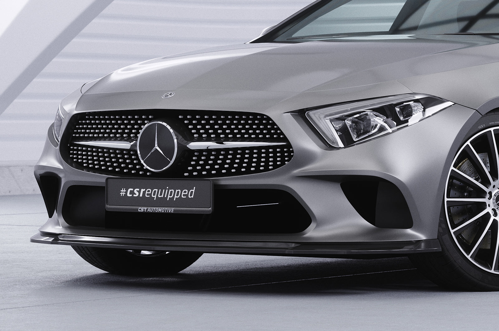 CSR Frontspoiler | Cup-Spoilerlippe mit ABE für Mercedes-Benz CLS (C257) CSL599-L Unlackiert roh (Lackierung erforderlich)