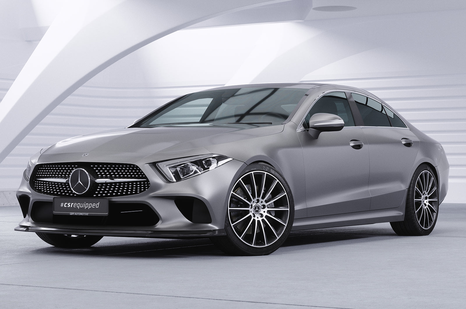 CSR Frontspoiler | Cup-Spoilerlippe mit ABE für Mercedes-Benz CLS (C257) CSL599-G Glossy schwarz Hochglanz (keine Lackierung erforderlich)