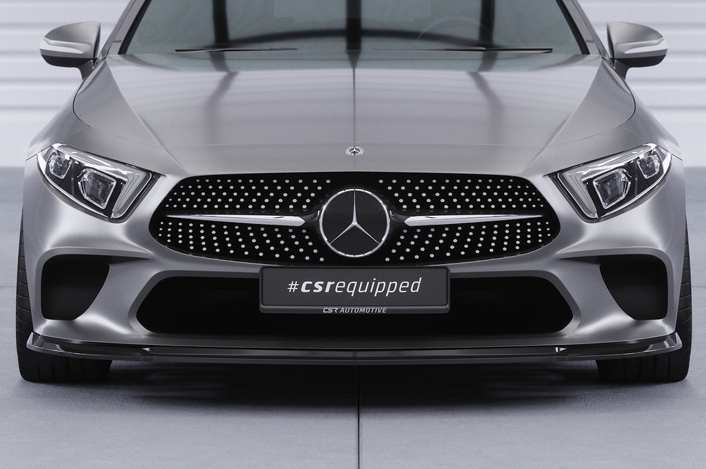 CSR Frontspoiler | Cup-Spoilerlippe mit ABE für Mercedes-Benz CLS (C257) CSL599-G Glossy schwarz Hochglanz (keine Lackierung erforderlich)