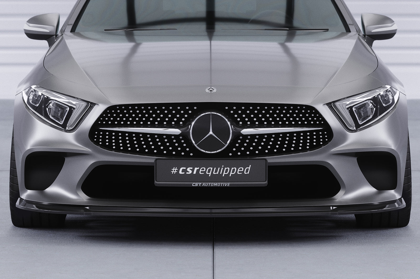 CSR Frontspoiler | Cup-Spoilerlippe mit ABE für Mercedes-Benz CLS (C257) CSL599-G Glossy schwarz Hochglanz (keine Lackierung erforderlich)