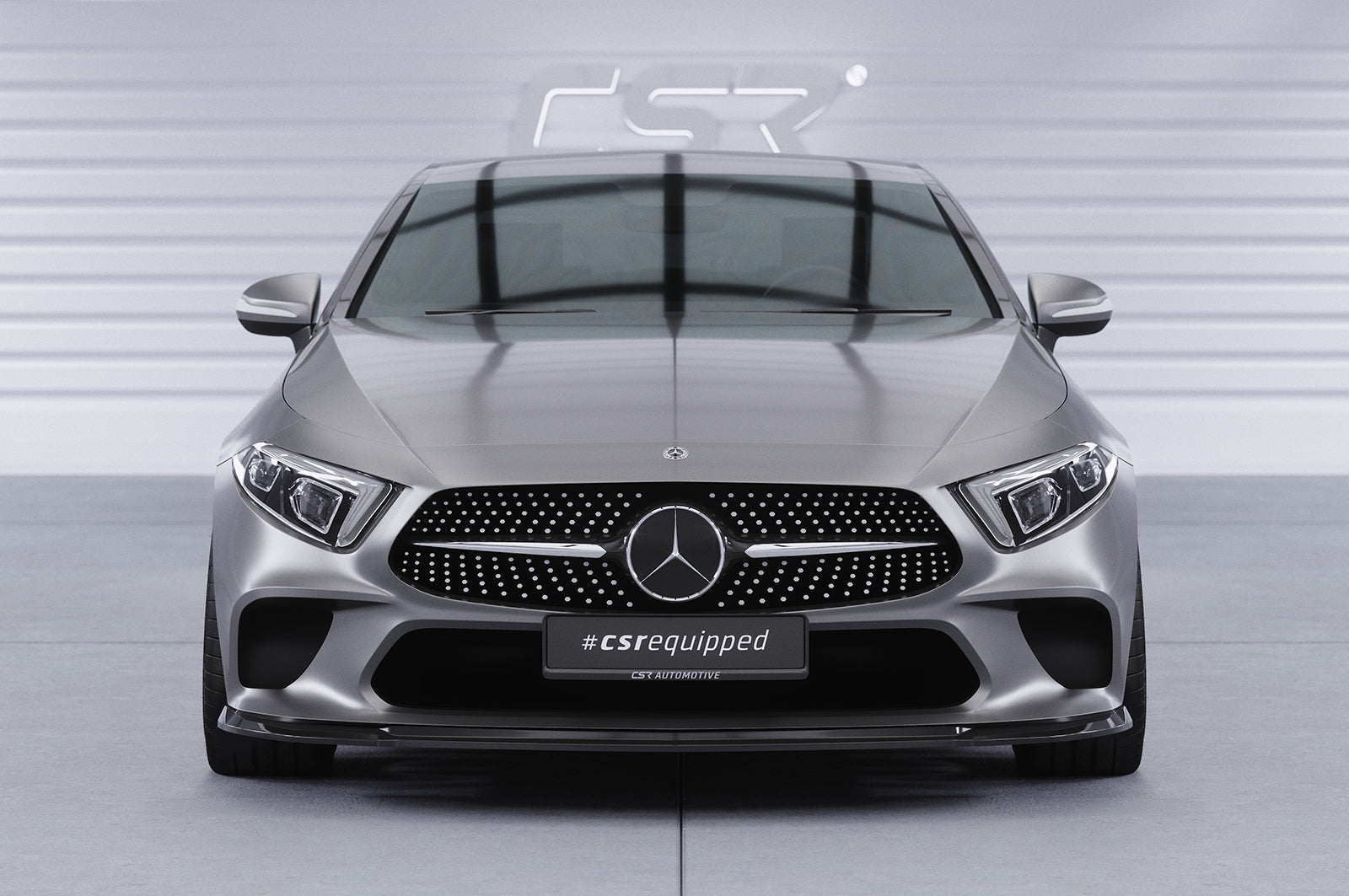 CSR Frontspoiler | Cup-Spoilerlippe mit ABE für Mercedes-Benz CLS (C257) CSL599-S Strukturiert schwarz matt (keine Lackierung erforderlich)